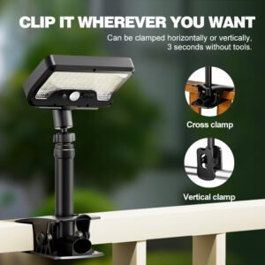Clip on Solar Lights Outdoor with Motion Sensor 92 LEDs 600LM Solar Fence Lights,6000K Waterproof Se (Copy)