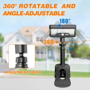 Clip on Solar Lights Outdoor with Motion Sensor 92 LEDs 600LM Solar Fence Lights,6000K Waterproof Se (Copy)