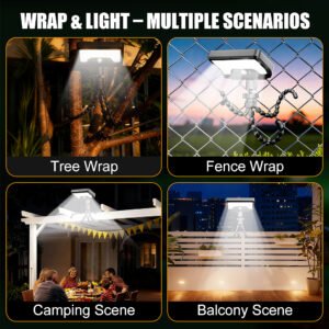 Clip on Solar Lights Outdoor with Motion Sensor 92 LEDs 600LM Solar Fence Lights,6000K Waterproof Se (Copy) (Copy)